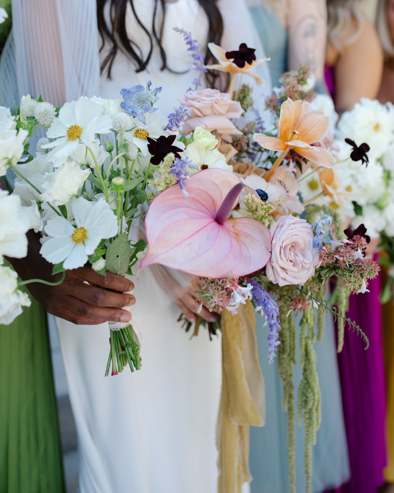 When the wedding previews hit your inbox before the wedding day is over, a 12:30 am IG post is in order 😭 Sharing Farrah’s stunning bouquet before I sleep for 24 hours straight, but I promise this will not be the last you see of this sweet day

@hallienoelphoto 
@thistleandmoonnc